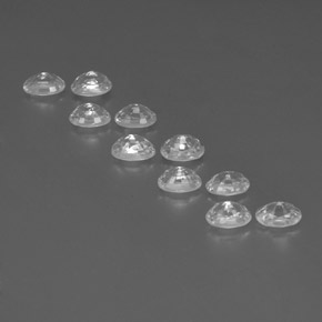 8.50캐럿 천연 화이트 지르콘 보석, 타원형 컷, 6.1×4.1 mm, VVS-VS