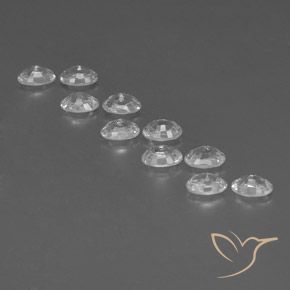 7.96캐럿 천연 하얀색 지르콘 보석, 타원형, VVS-VS