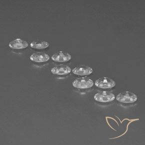 7.39캐럿 천연 하얀색 지르콘 보석, 타원형, VVS-VS