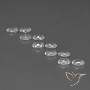 6.95캐럿 천연 하얀색 지르콘 보석, 타원형, VVS-VS