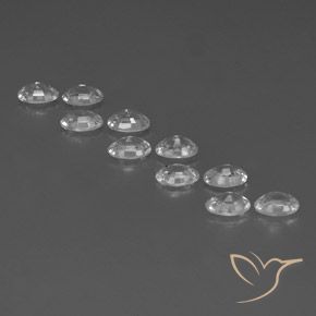 7.41캐럿 천연 하얀색 지르콘 보석, 타원형, VVS-VS
