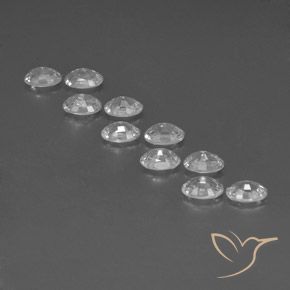 7.52캐럿 천연 하얀색 지르콘 보석, 타원형, VVS-VS