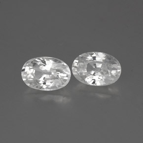 1.62캐럿 천연 화이트 지르콘 보석, 타원형 컷, 6.1×4.2 mm, VVS