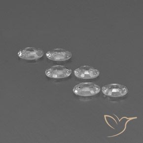 3.75캐럿 천연 하얀색 지르콘 보석, 타원형, VVS-VS