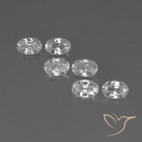 4.39ctw 자연스러운 하얀색 지르콘, 타원형, VVS-VS