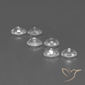 4.83캐럿 천연 하얀색 지르콘 보석, 타원형, VVS-VS