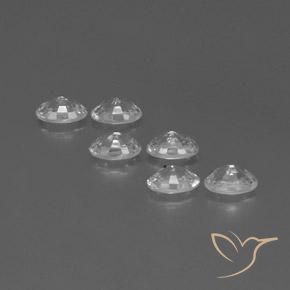 4.51캐럿 천연 하얀색 지르콘 보석, 타원형, VVS-VS