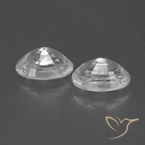 1.69캐럿 천연 하얀색 지르콘 보석, 타원형, VVS