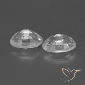 1.70캐럿 천연 하얀색 지르콘 보석, 타원형, VVS