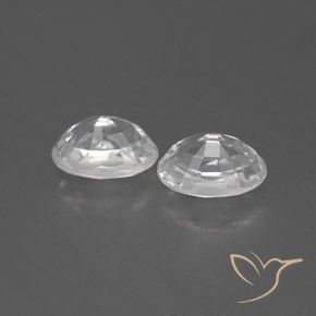 1.80캐럿 천연 하얀색 지르콘 보석, 타원형, VVS-VS