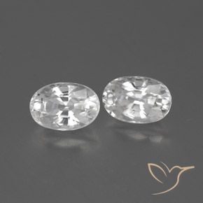 1.82캐럿 천연 하얀색 지르콘 보석, 타원형, VVS