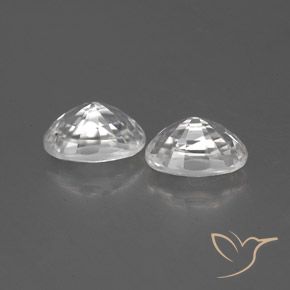 1.82캐럿 천연 하얀색 지르콘 보석, 타원형, VVS