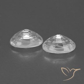 1.67캐럿 천연 하얀색 지르콘 보석, 타원형, VVS