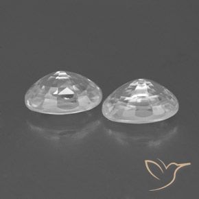 1.71캐럿 천연 하얀색 지르콘 보석, 타원형, VVS