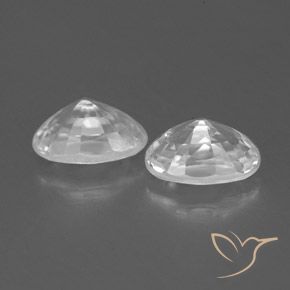 1.65캐럿 천연 하얀색 지르콘 보석, 타원형, VVS-VS