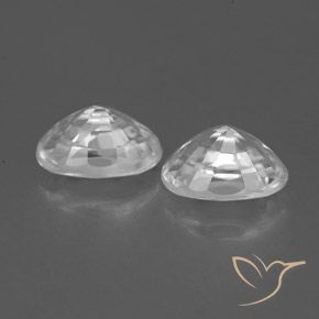 1.69캐럿 천연 하얀색 지르콘 보석, 타원형, VVS