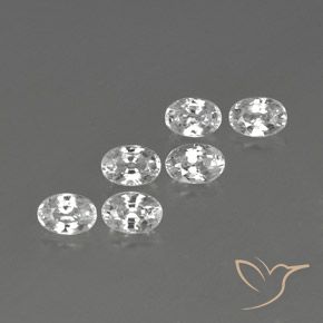 4.61캐럿 천연 하얀색 지르콘 보석, 타원형, VVS-VS