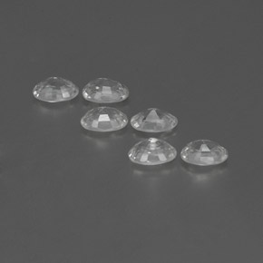 캐럿 천연 화이트 지르콘 보석, 타원형 컷, 6.1×4.1 mm, VVS-VS