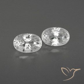 1.66ctw 자연스러운 하얀색 지르콘, 타원형, VVS