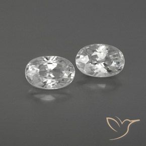 1.70ctw 자연스러운 하얀색 지르콘, 타원형, VVS-VS