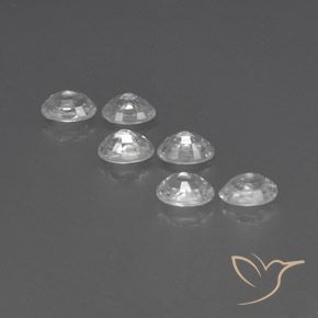 4.99캐럿 천연 하얀색 지르콘 보석, 타원형, VVS-VS
