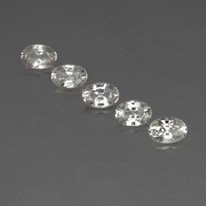 3.59캐럿 천연 화이트 지르콘 보석, 타원형 컷, 6×4.1 mm, VVS