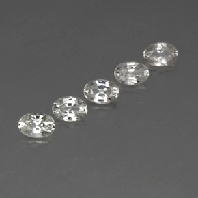 3.59캐럿 천연 화이트 지르콘 보석, 타원형 컷, 6×4.1 mm, VVS