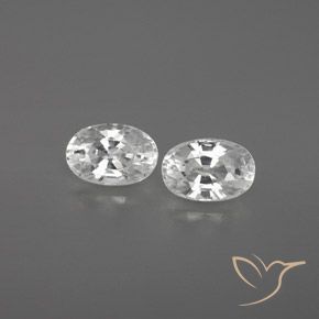 1.62캐럿 천연 화이트 지르콘 보석, 타원형 컷, 6.2×4.2 mm, VVS