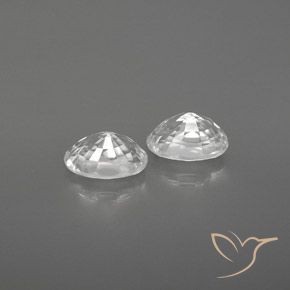 1.71캐럿 천연 하얀색 지르콘 보석, 타원형, VVS