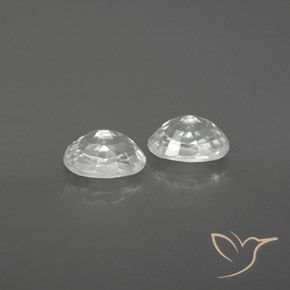 1.75캐럿 천연 하얀색 지르콘 보석, 타원형, VVS