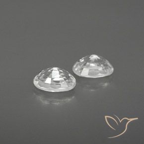 1.70캐럿 천연 하얀색 지르콘 보석, 타원형, VVS