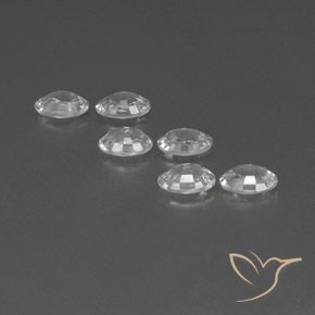 4.00캐럿 천연 하얀색 지르콘 보석, 타원형, VVS-VS