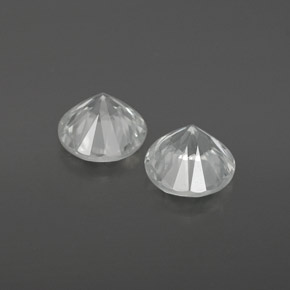 1.86캐럿 천연 화이트 지르콘 보석, 라운드 컷, 5.52 mm, VVS-VS