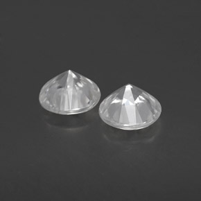 1.75캐럿 천연 화이트 지르콘 보석, 라운드 컷, 5.38 mm, VS