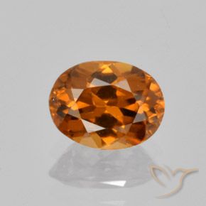 1.53ct 자연스러운 딥 오렌지 지르콘, 타원형, VVS