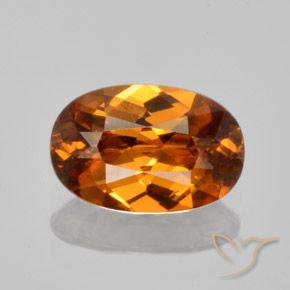 1.67ct 자연스러운 딥브라운오렌지 지르콘, 타원형, VVS-VS