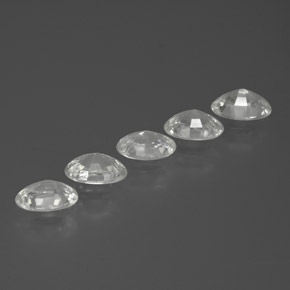 캐럿 천연 화이트 지르콘 보석, 타원형 컷, 5.6×3.9 mm, VVS-VS