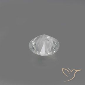 1.36캐럿 천연 화이트 지르콘, 라운드 컷, 6.79 mm, VVS-VS
