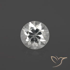 1.73ct 자연스러운 하얀색 지르콘, 둥근, VS