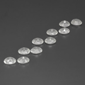 13.17캐럿 천연 화이트 지르콘 보석, 타원형 컷, 7.2×5.1 mm, VS-SI