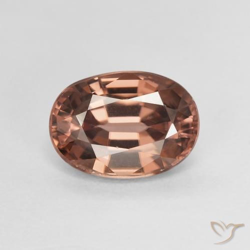 2.74ct 자연스러운 라이트 시나몬 브라운 지르콘, 타원형, VVS-VS