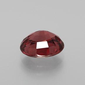 2.65캐럿 천연 딥 와인 레드 지르콘, 타원형 컷, 8.4×7 mm, VVS