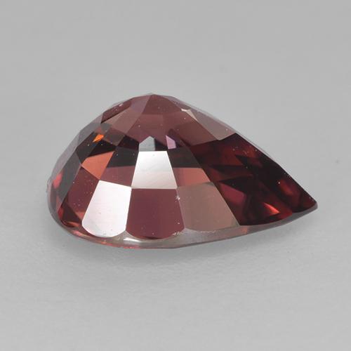 2.75캐럿 천연 딥 베리 레드 지르콘, 배 모양, 9.3×7.4 mm, VVS