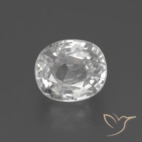 2.76ct 자연스러운 하얀색 지르콘, 타원형, VS