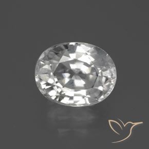 3.00ct 자연스러운 하얀색 지르콘, 타원형, VS