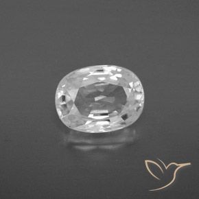 3.35ct 자연스러운 하얀색 지르콘, 타원형, VVS-VS