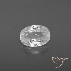 2.95ct 자연스러운 하얀색 지르콘, 타원형, VVS