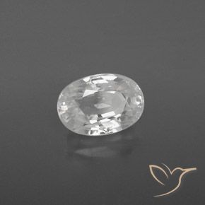 2.95캐럿 천연 하얀색 지르콘, 타원형, VVS
