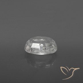 2.95캐럿 천연 하얀색 지르콘, 타원형, VVS