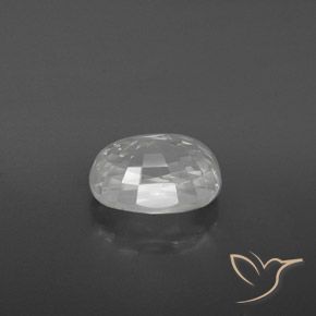 3.27캐럿 천연 하얀색 지르콘, 타원형, VVS-VS